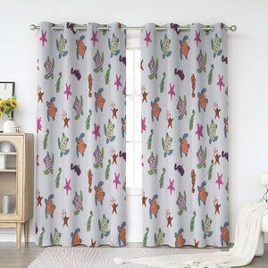 NEW C & F Home St. Kitt's Multi-Color 52" x 84" Curtain Panels-2